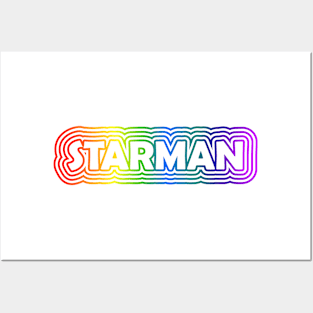 Starman rainbow pulse Posters and Art